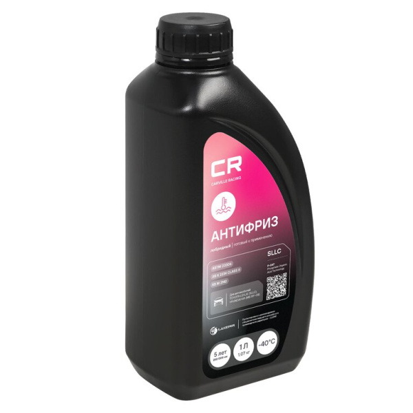 АНТИФРИЗ, ГОТОВЫЙ РАСТВОР CR TOYOTA/LEXUS/HYUNDAI/KIA, SLLC, P-OAT, ФЛУОР, -40°С, РОЗОВЫЙ, 1Л.
