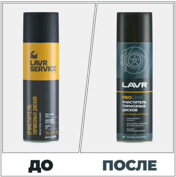 ОЧИСТИТЕЛЬ ТОРМОЗНЫХ ДИСКОВ "LAVR" PRO LINE (650 МЛ)