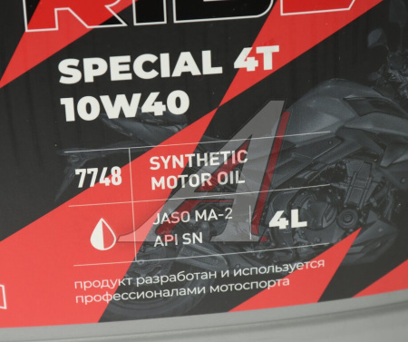 МАСЛО МОТОРНОЕ "LAVR" RIDE SPECIAL 4T 10W40 SN (4Л. СИНТ.) МОТО