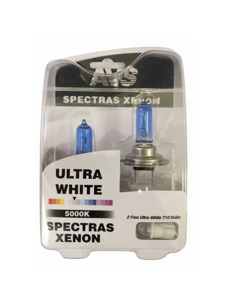 ЛАМПА H7 12V 75W "AVS" SPECTRAS XENON (5000К +2 Т10) (2 ШТ.)