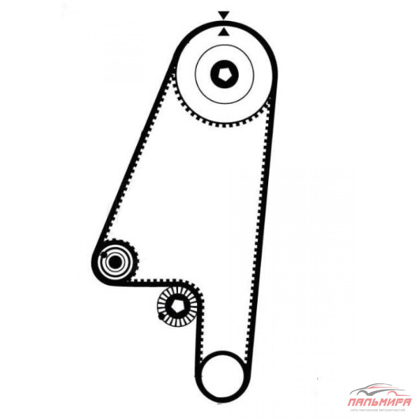 Ремкомплект ГРМ для а/м Daewoo Nexia (94-) 1.4i/1.5i SOHC (помпа/ремень/ролик) (LWP 0502)