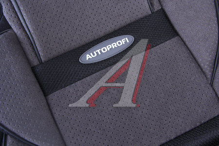 НАКИДКА НА СИДЕНЬЕ "AUTOPROFI MUTTLI  COMFORT" ОРТОП. ВЕЛЮР ЧЕРНАЯ-Т.СЕРЫЙ