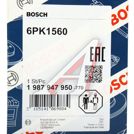 РЕМЕНЬ 6PK1560 "BOSCH"