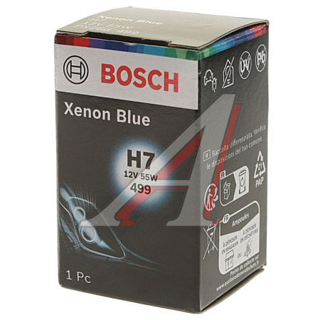 Лампа галогеновая головного света H7 PX26d Xenon Blue 12V 55W картон 1шт || BOSCH